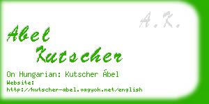 abel kutscher business card